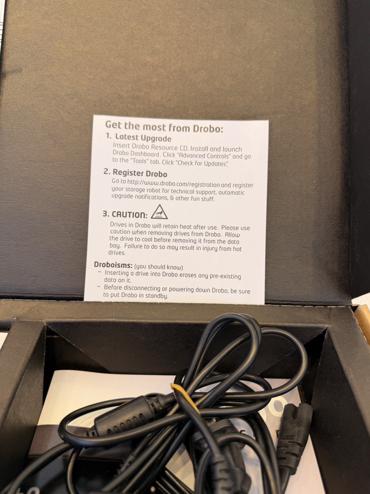 Drobo DR04D-U 4-Bay NAS HDD Hot Swap USB FireWire Indication Light Black