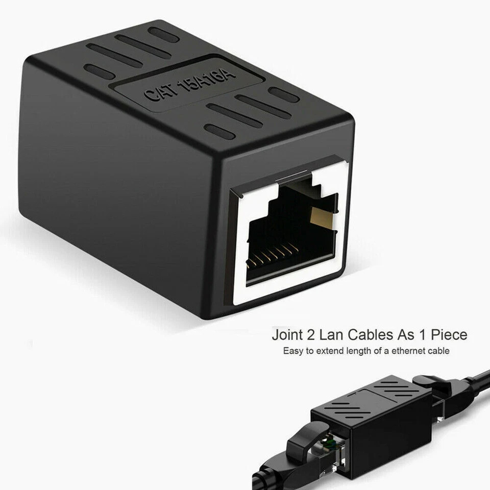 RJ45 Inline Coupler Cat7 Cat6 Cat5e Cat5 Ethernet LAN Network Cable Adapter Lot