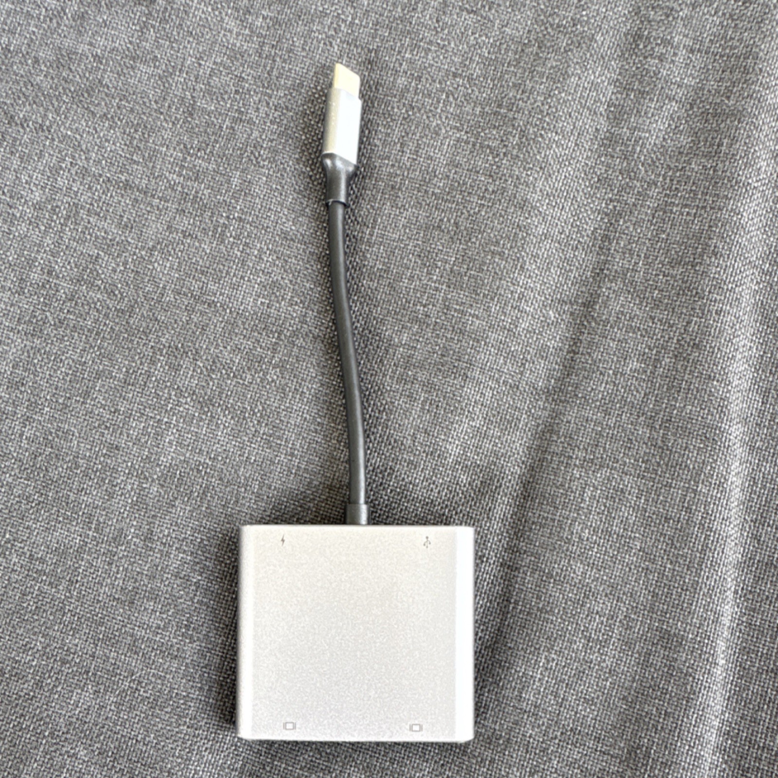 USB-C Hub Splitter Box with HDMI, USB 3.0, USB-C Ports, Portable, Silver