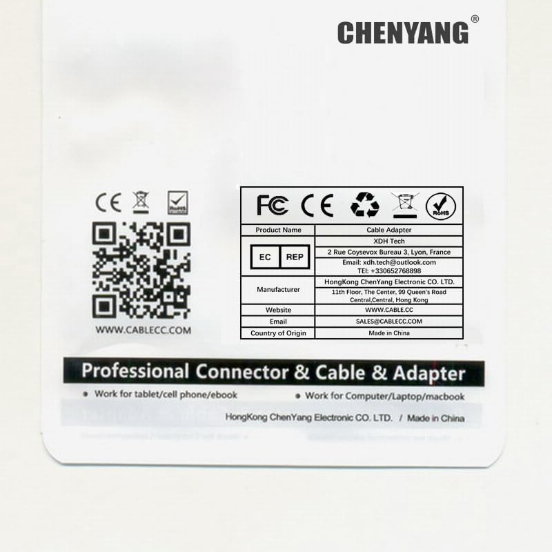 chenyang CAT6 RJ45 Flush Mount Male to Female LAN Ethernet Black Round Type