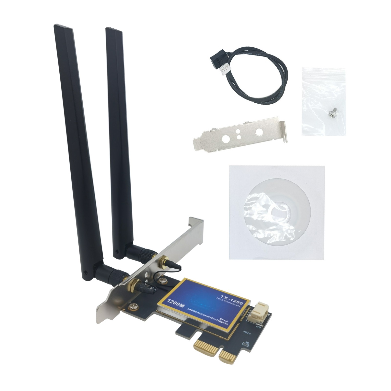 TX-1200 Network Card AdapterSupports For 2.4Ghz-300Mbps/5Ghz-867Mbps Rate