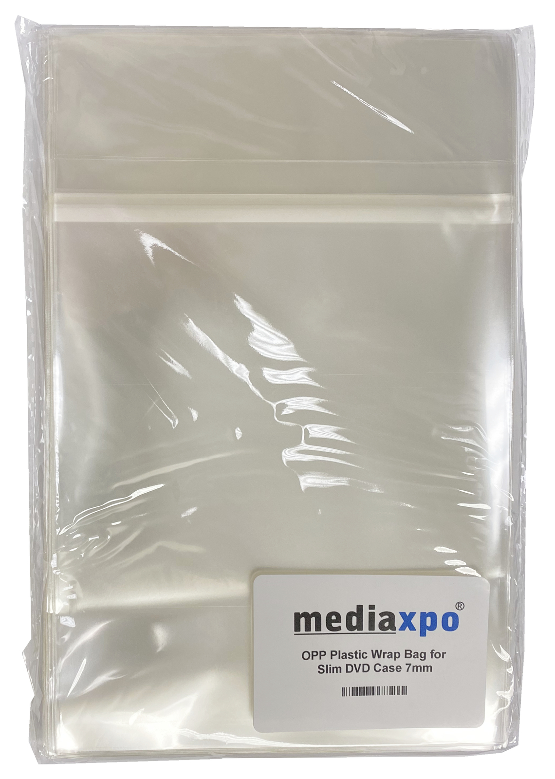 Resealable Clear OPP Bags for 7mm Slimline DVD Case Lot