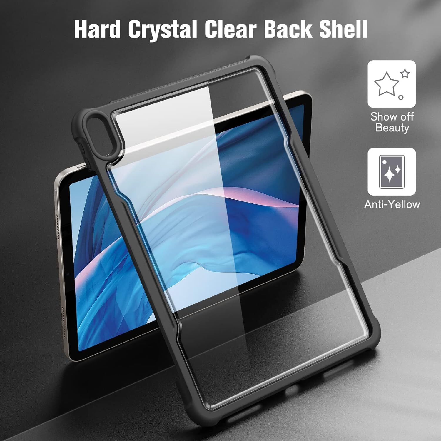 Hybrid Back Case for iPad Air 11-inch M4/M3/M2 (2026/2025/2024) Slim Clear Cover
