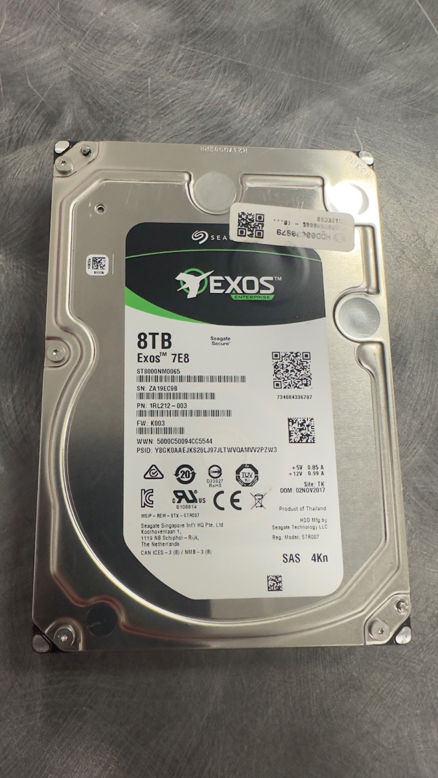 Seagate Enterprise Capacity 8tb 7200 RPM 3.5″ SAS Hard Drive ST8000NM0065