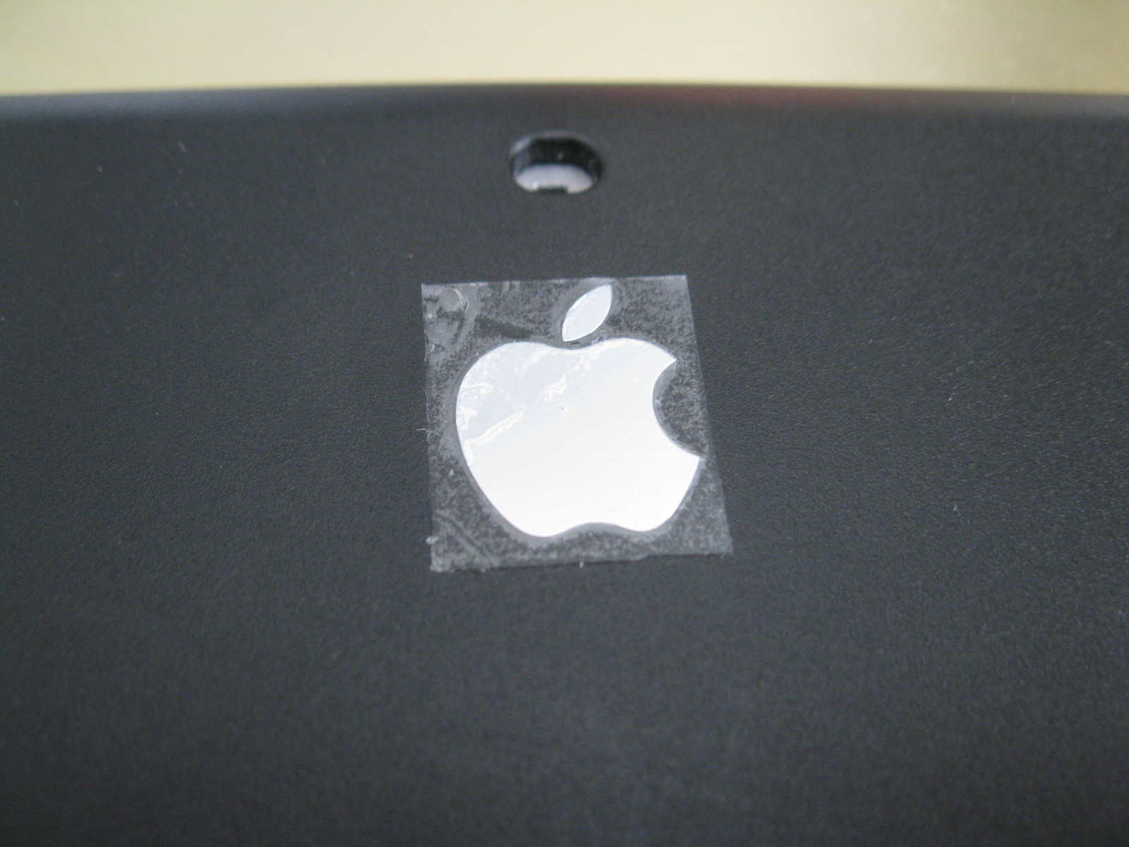 Apple Logo Label Aufkleber Sticker Badge Silver chrome color decal 24mm x 30mm