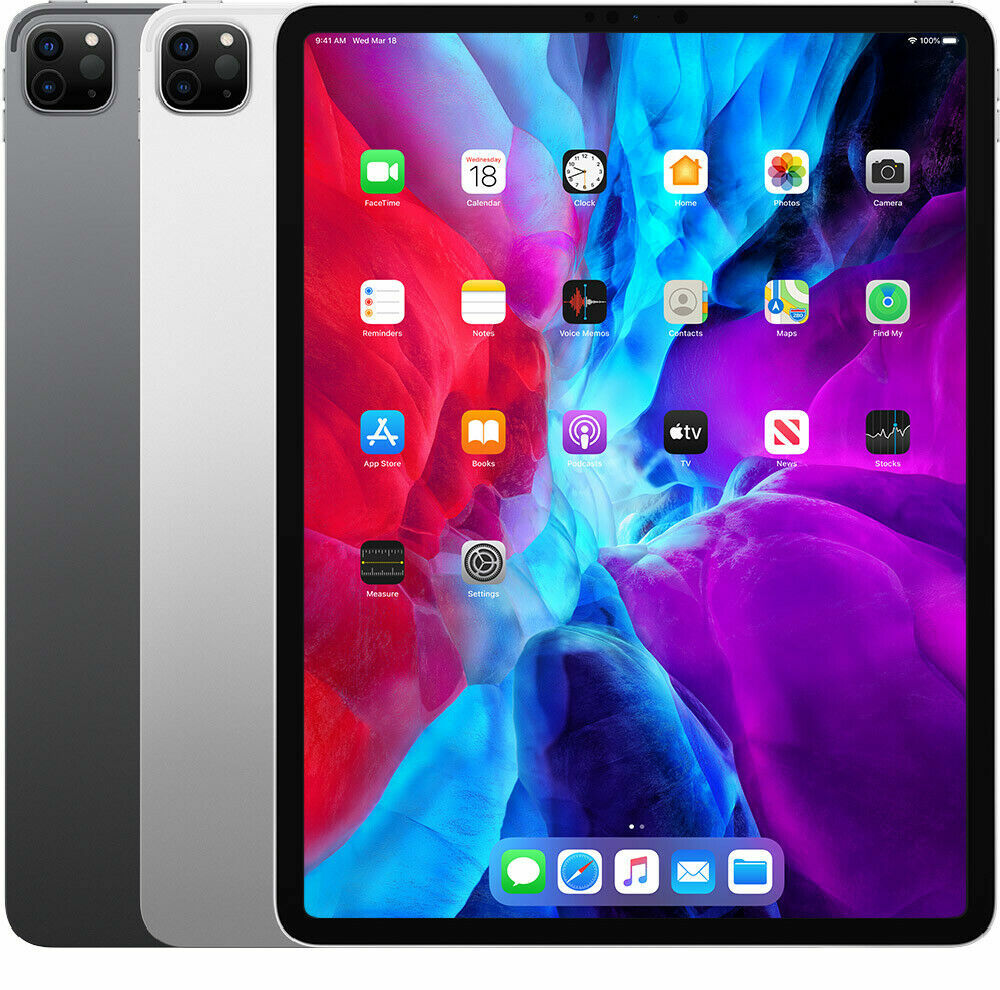 Apple iPad Pro 4th gen A2229 – Wi-Fi, 12.9 in – Gray Silver – Very Good