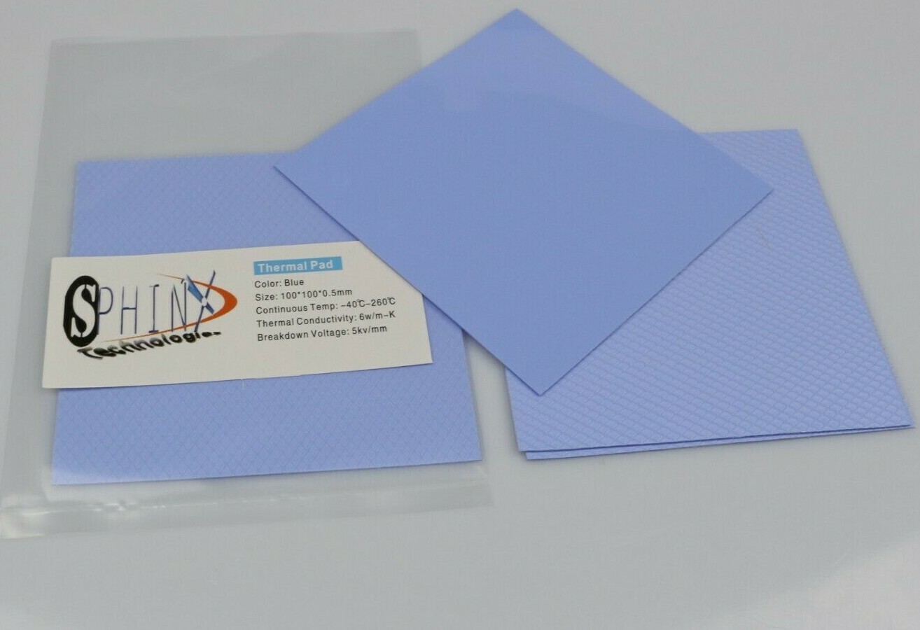 100X100X0.5mm Pad High Thermal Conductivity 6w/m-K For Laptop PC PlayStation Xbo