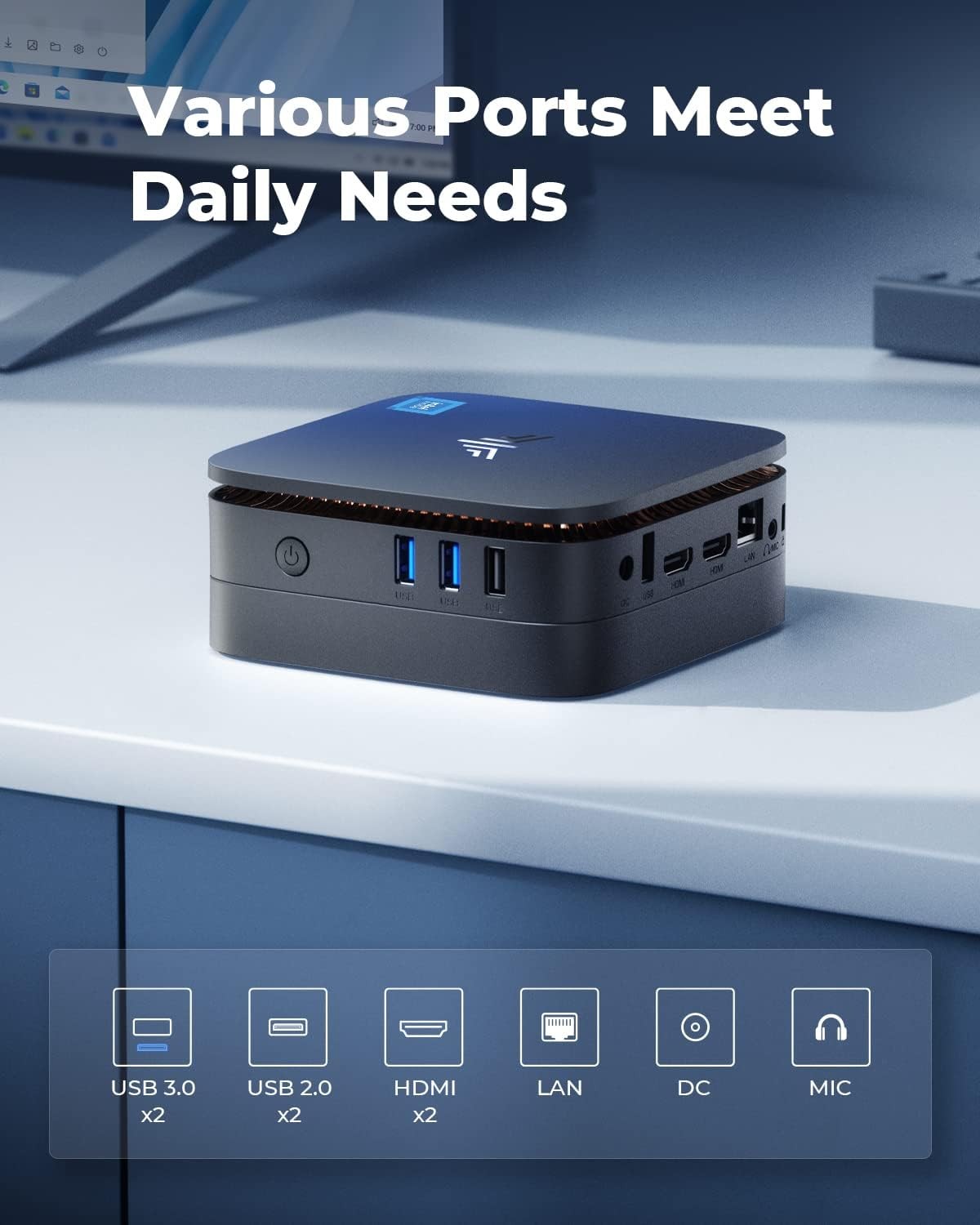 KAMRUI GK3 PLUS 4K Mini PC,Intel N97 (up to 3.6GHz) Micro PC,16GB DDR4 512GB SSD