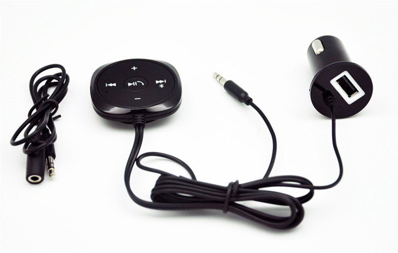 Bluetooth Wireless Music Audio Receiver Adapter To Car Aux In FM Speaker iPhone