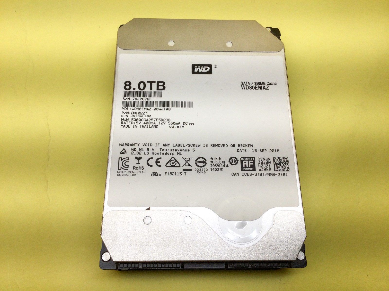 Western Digital 8TB 5400RPM SATA 6Gb/s 256MB 3.5″ Internal Hard Drive WD80EMAZ