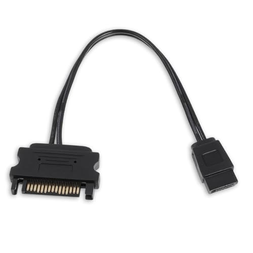 Skrfren SATA Power Adapter, 15 Pin Male SATA Power to 6 Pin SATAs Slimline Power