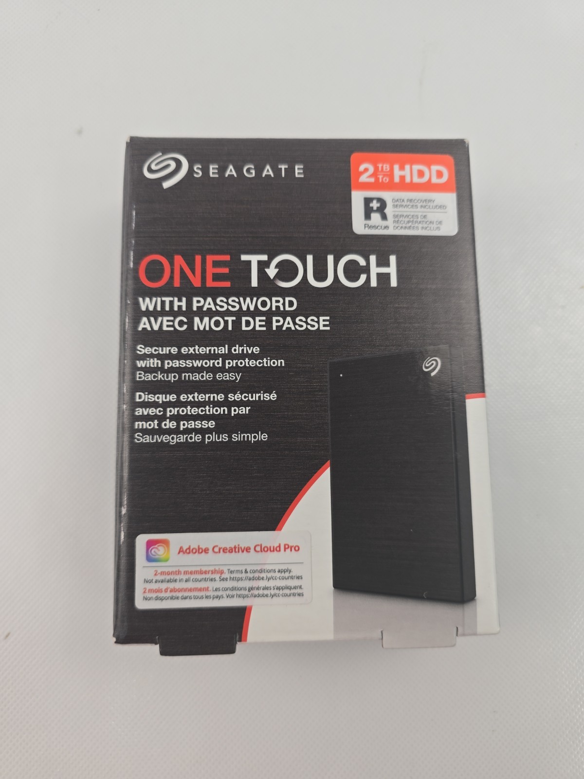 Seagate One Touch 2TB USB 3.0 Password Protection Portable HDD (STKY2000400)
