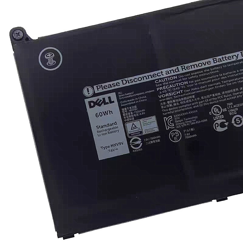 Genuine OEM MXV9V Battery For Dell Inspiron 7306 2-in-1 Black Latitude 7300 7400