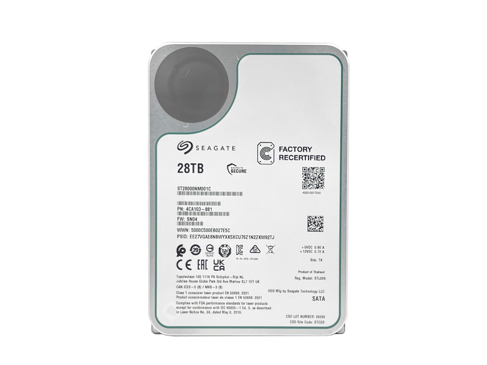 Seagate Exos ST28000NM001C 28TB 7200RPM SATA 6.0Gb/s 3.5″ Enterprise HDD