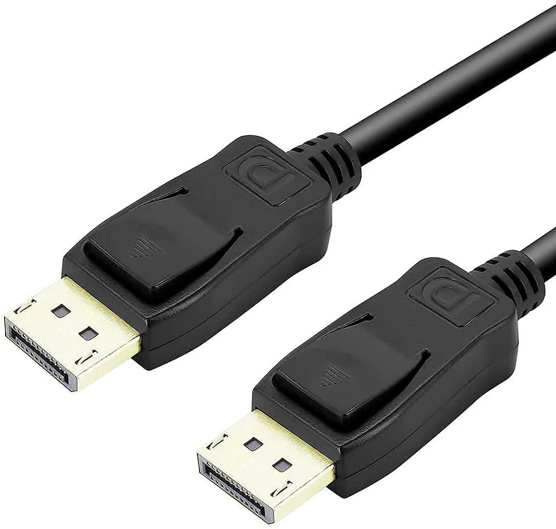 Displayport to Display Port Cable DP Male to Male Cord 4K HD w/ Latches 6ft