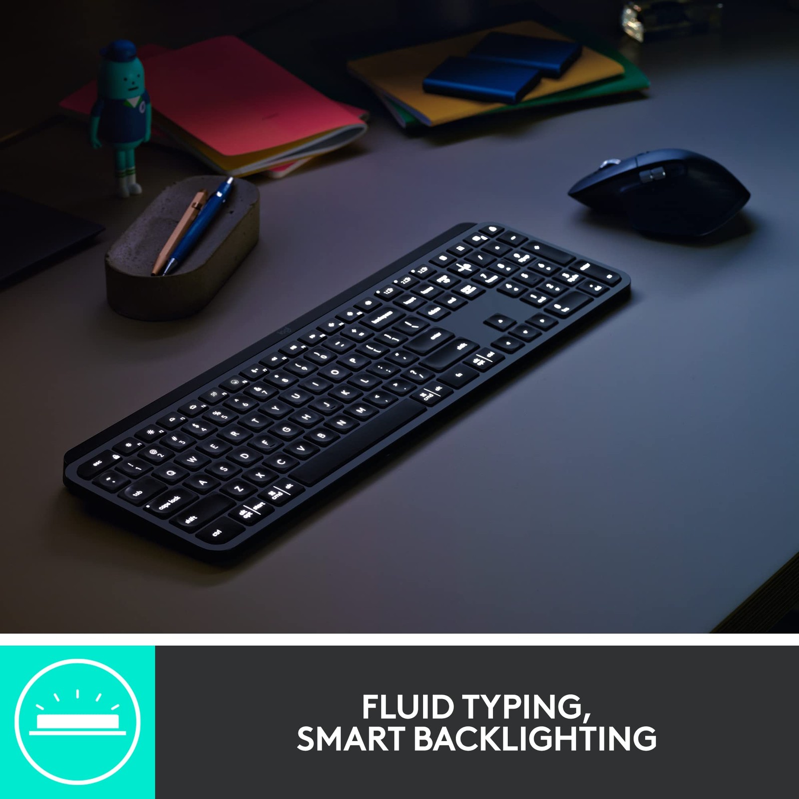 Logitech – MX Keys Combo for Business Full-size Wireless Keyboard and Mouse