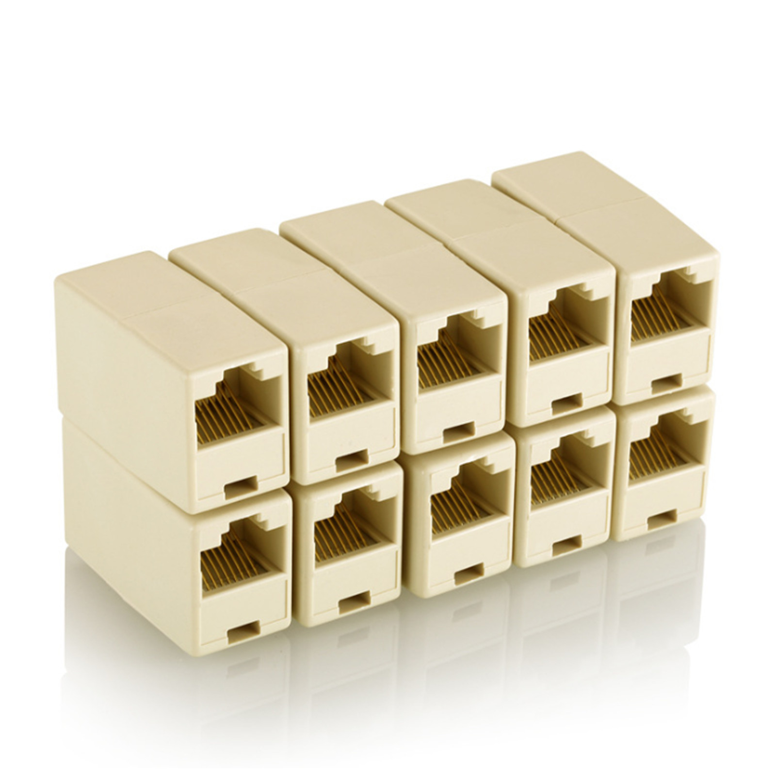 10PACK CAT5e RJ45 Female to Female Inline Coupler Joiner Connector Cable Adapter