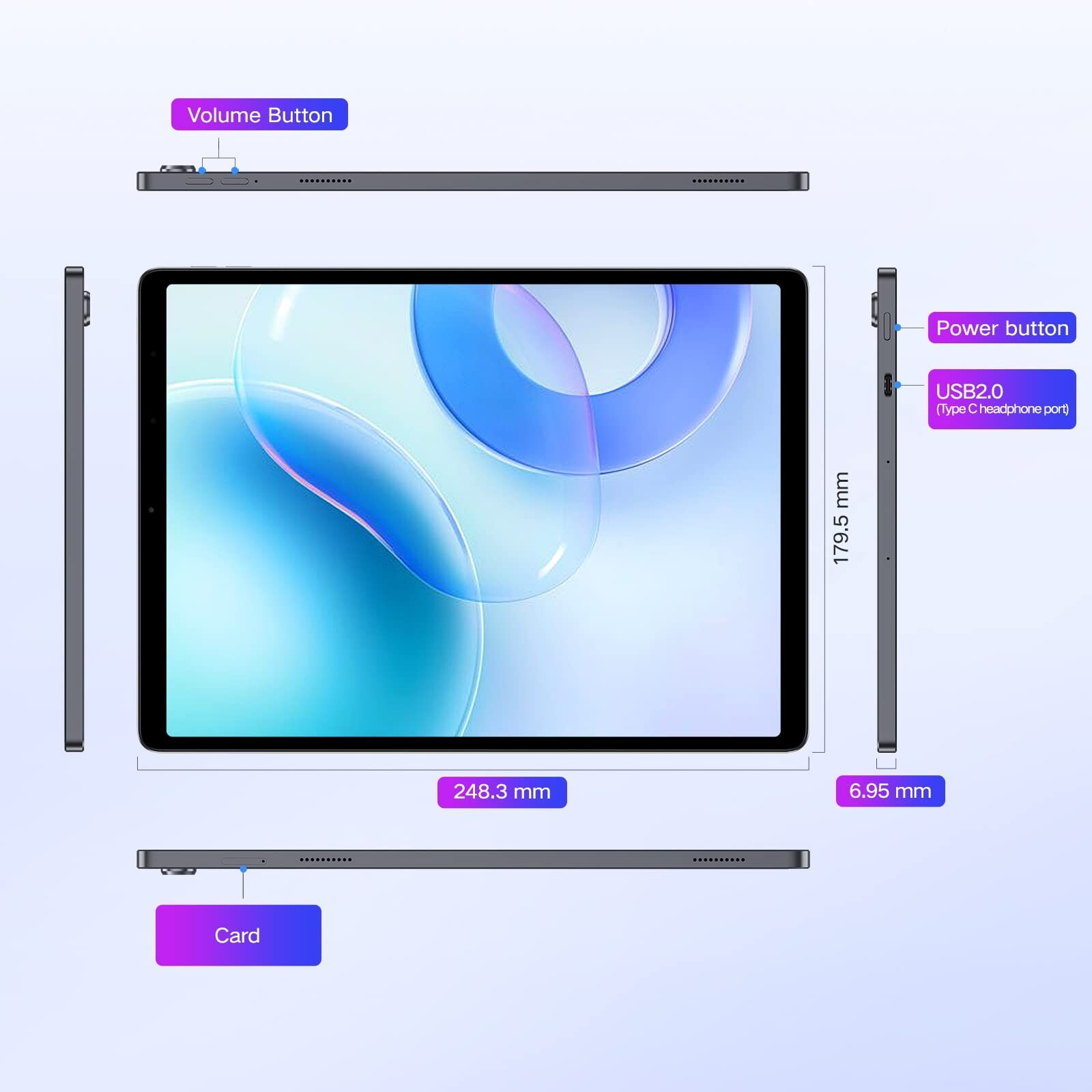 CHUWI 11in 2 in1 Android Tablet MT8183 Octa-Core 4+128G 13MP+8MP Dual Camera