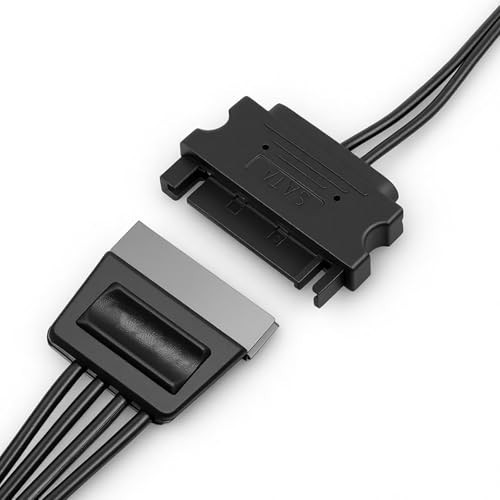 Skrfren SATA Power Adapter, 15 Pin Male SATA Power to 6 Pin SATAs Slimline Power
