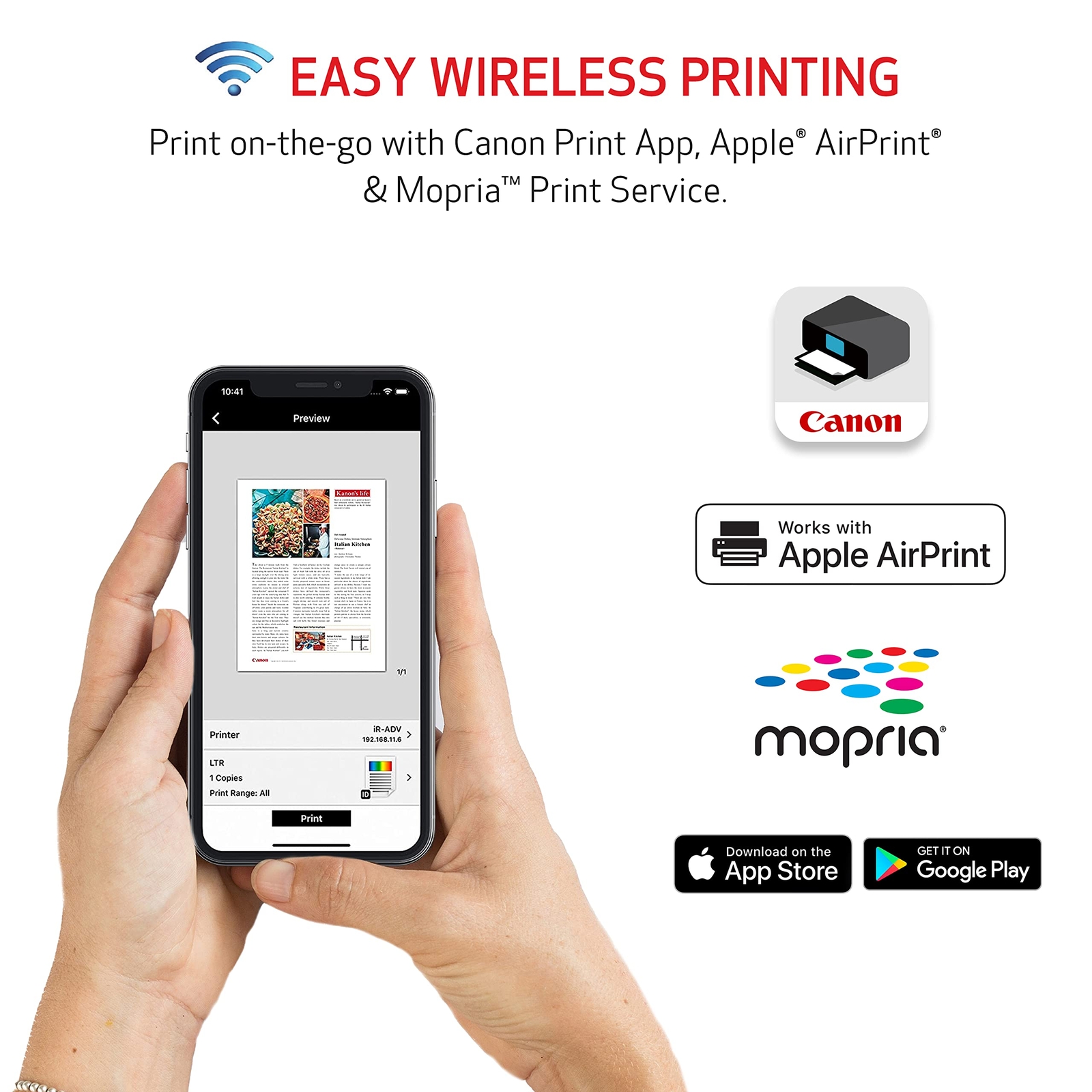 Canon PIXMA TR160 Wireless Color Portable Print Only Inkjet Printer
