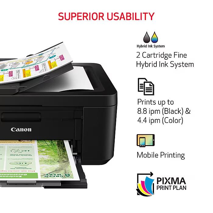 Canon PIXMA TR4720 Wireless Color Inkjet Printer, All-In-One, Print, Scan, Copy
