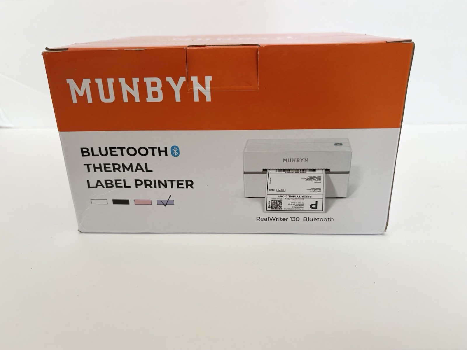 New Purple lMUNBYN RealWriter 130B Thermal Printer – Bluetooth, USB, No Ink