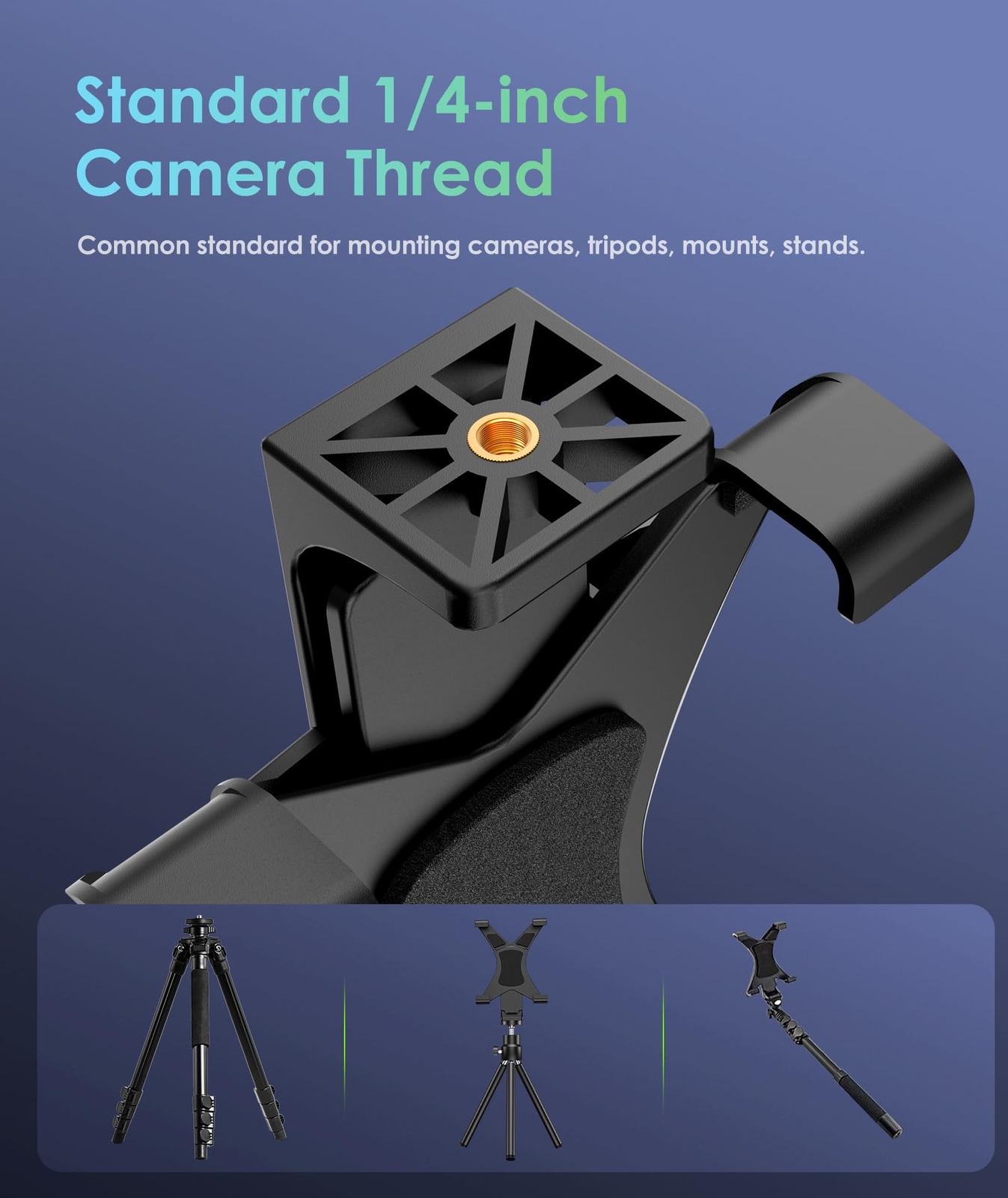 Ipad Tripod Mount Adapter With 360 Rotatable Ball Head Ipad Holder For Tripod Fi
