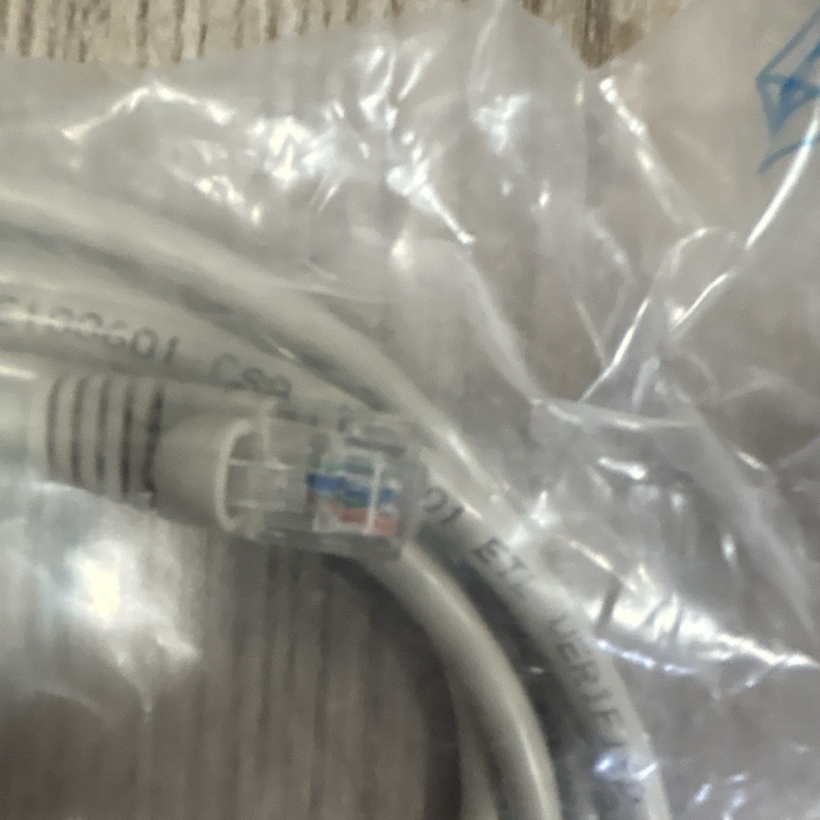 Cat5e Round Ethernet Patch Cable RJ-45 Male to Male Gray 7 ft