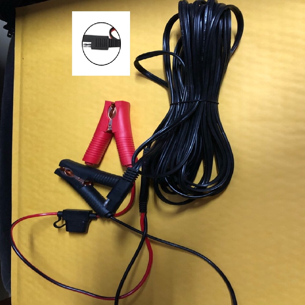 W/ CLIPS 25ft Extension Cord 25 ft Fits Deltran Battery Tender Junior & Bank