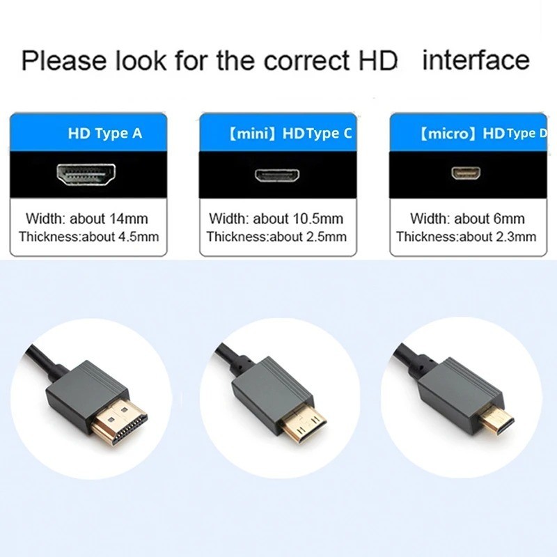 8K HDMI to MINI/Micro HDMI Coiled Cable 90 Degree Angled 2.1 Cable for Camera PC