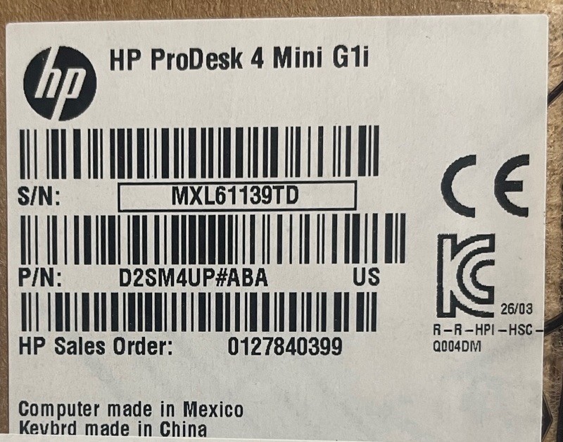 HP ProDesk 4 G1i Desktop Computer Intel Core Ultra 5 225T 16 GB 256 GB