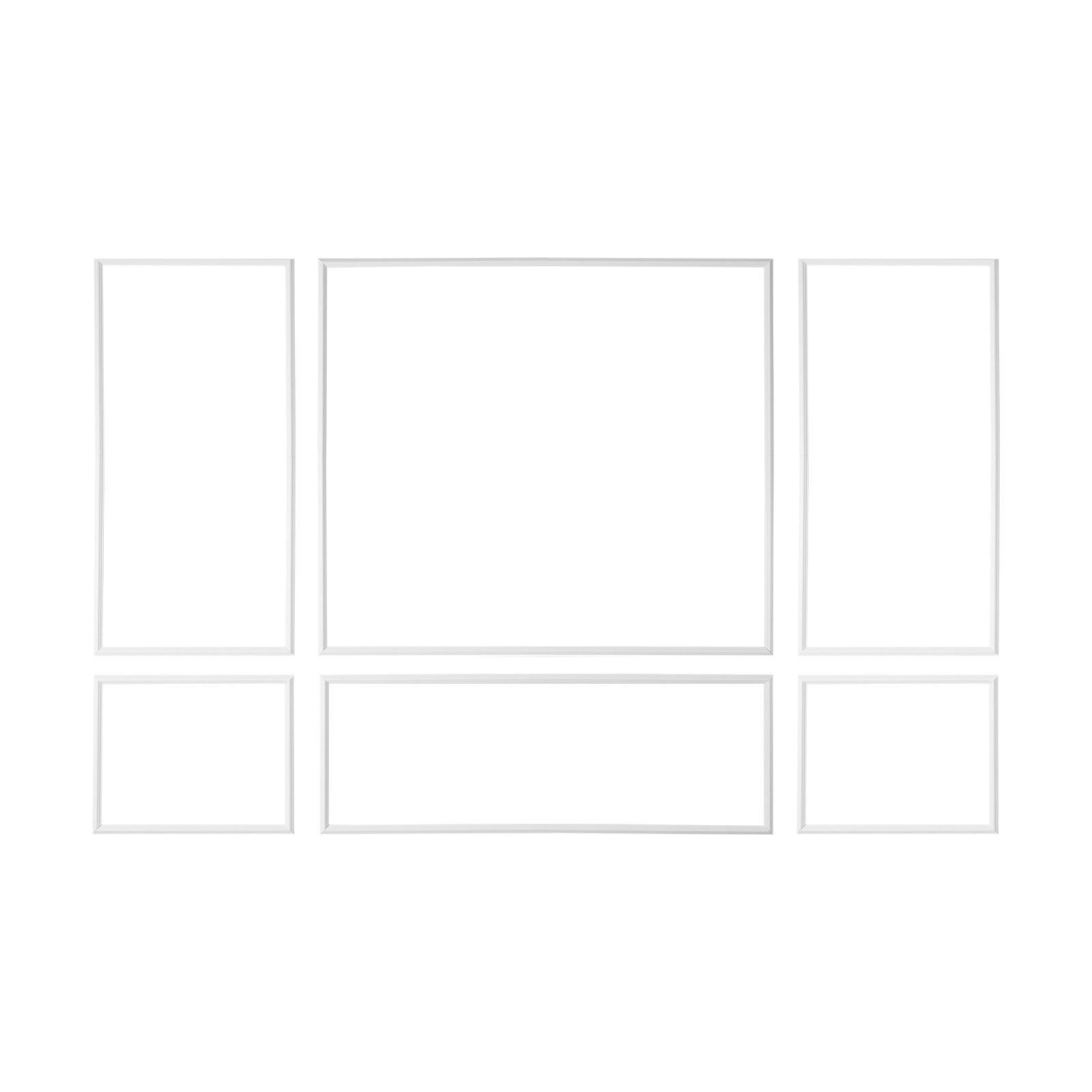 Wall Molding 3 Pack, Wainscoting Panels Kit, Lightweight Paintable Polystyrene,