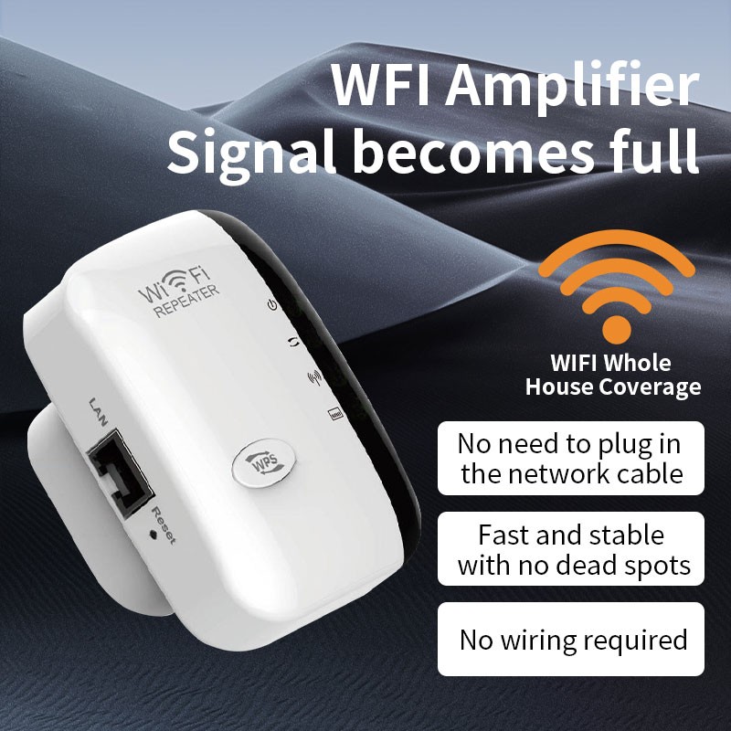 WiFi Range Extender Internet Booster Wireless Signal Repeater Amplifier