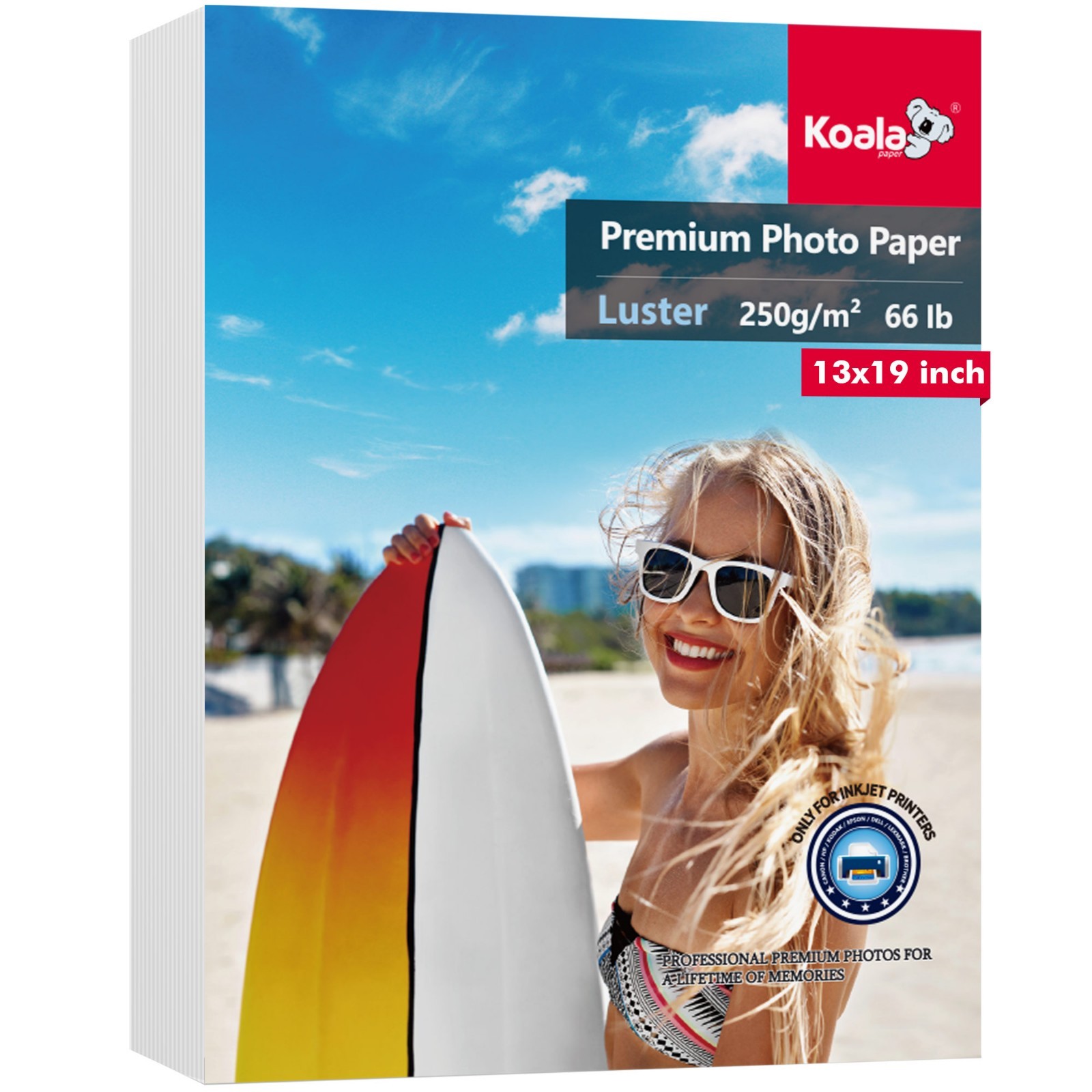 Lot 50-300Ct Koala Premium Luster Photo Paper 13×19 A3+ 66lb 250g Inkjet Printer
