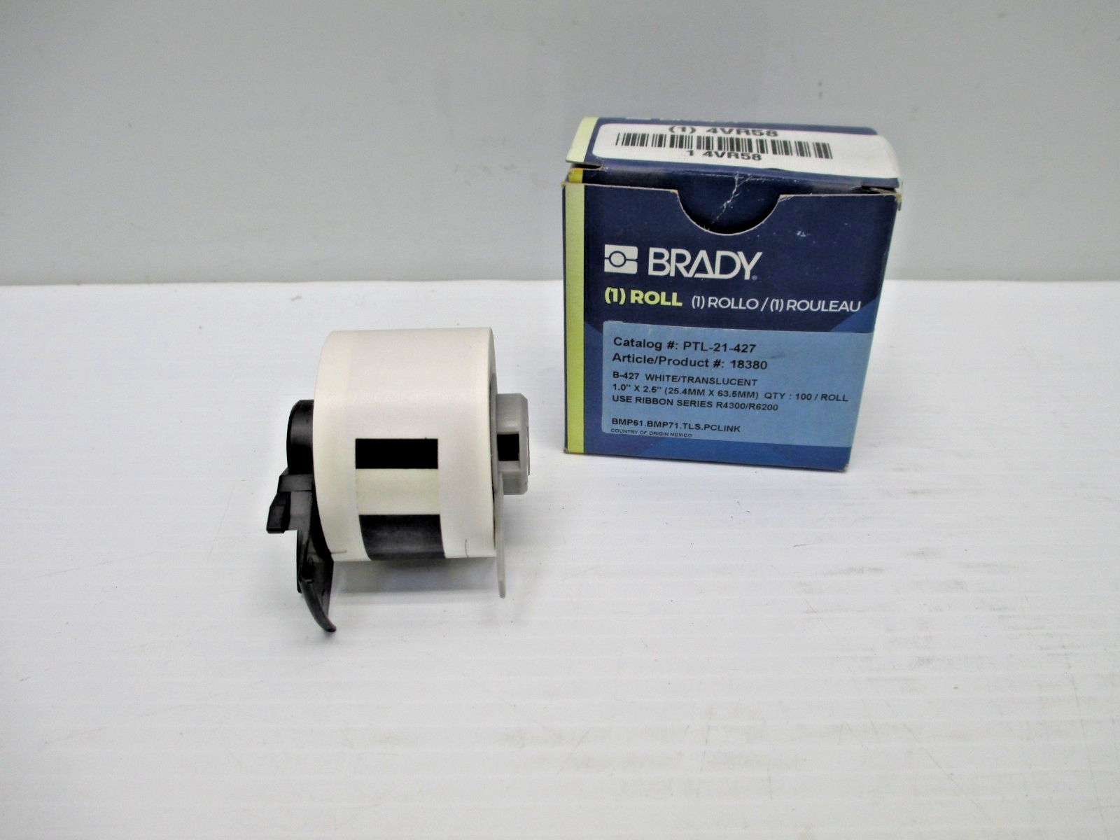OEM Brady 18380 Self-Laminating Vinyl Wrap Around Labels for BMP61 BMP71 M611