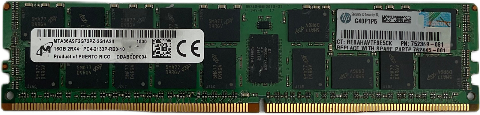 Micron 16GB PC4-2133P-RB0 (1x16GB) DDR4 ECC RDIMM Server RAM