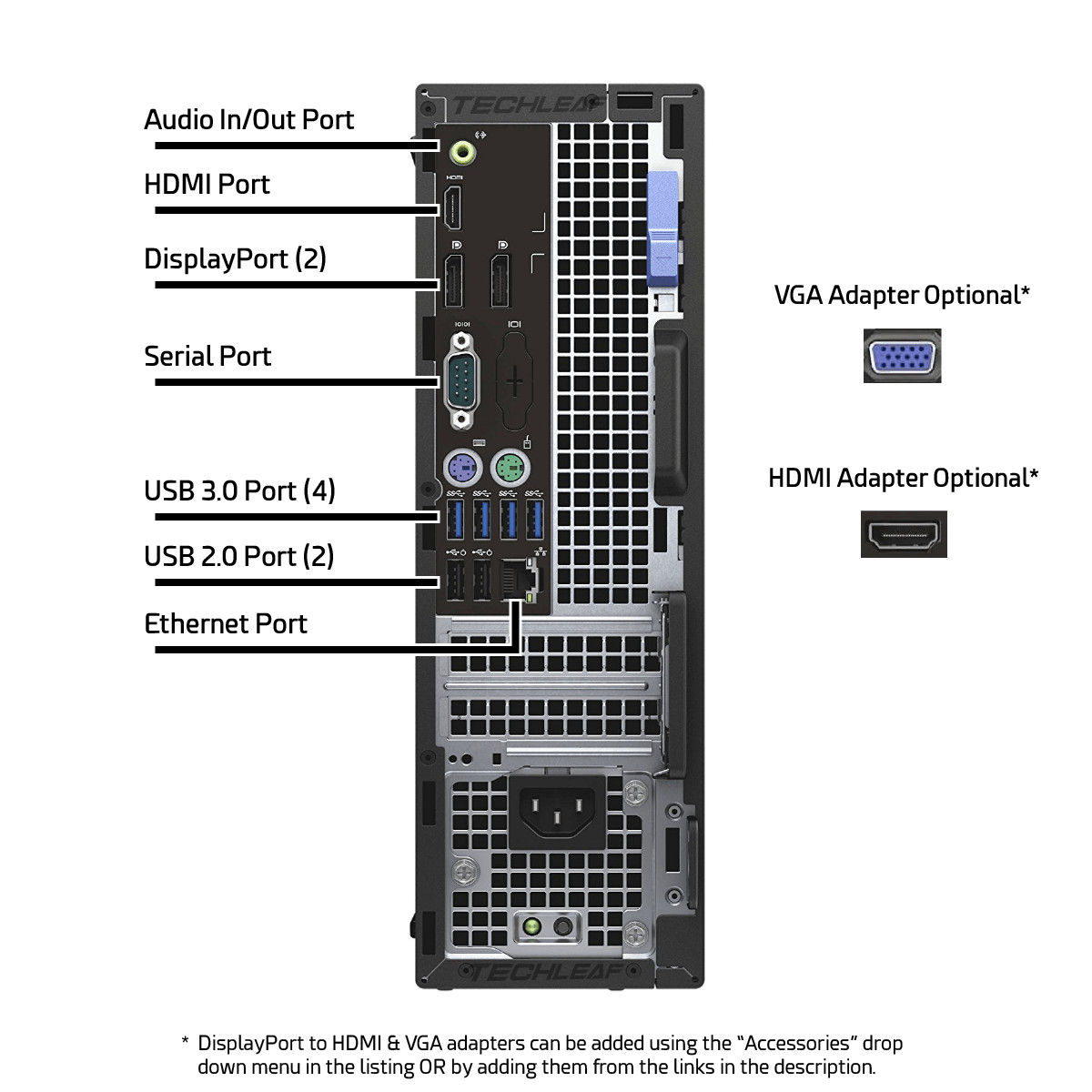 HP Desktop PC i7 8th Gen, up to 64GB RAM, 4TB SSD, Windows 11/10 Pro, WiFi BT