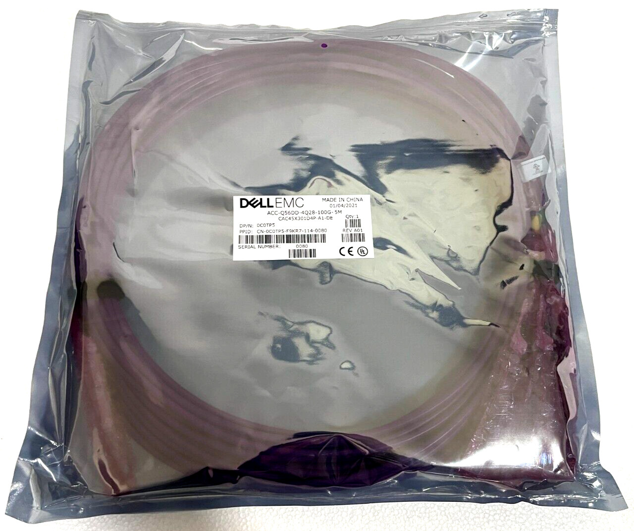 NEW DellEMC 400GBe Q56-DD to 4x100GBe QSFP28 5m ACC-Q56DD-4QSFP28-100G-5M C0TP5
