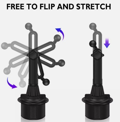 Universal Car Mount Car Cup Holder Phone Stand For 4.7-12.9″ iPhone iPad Tablet