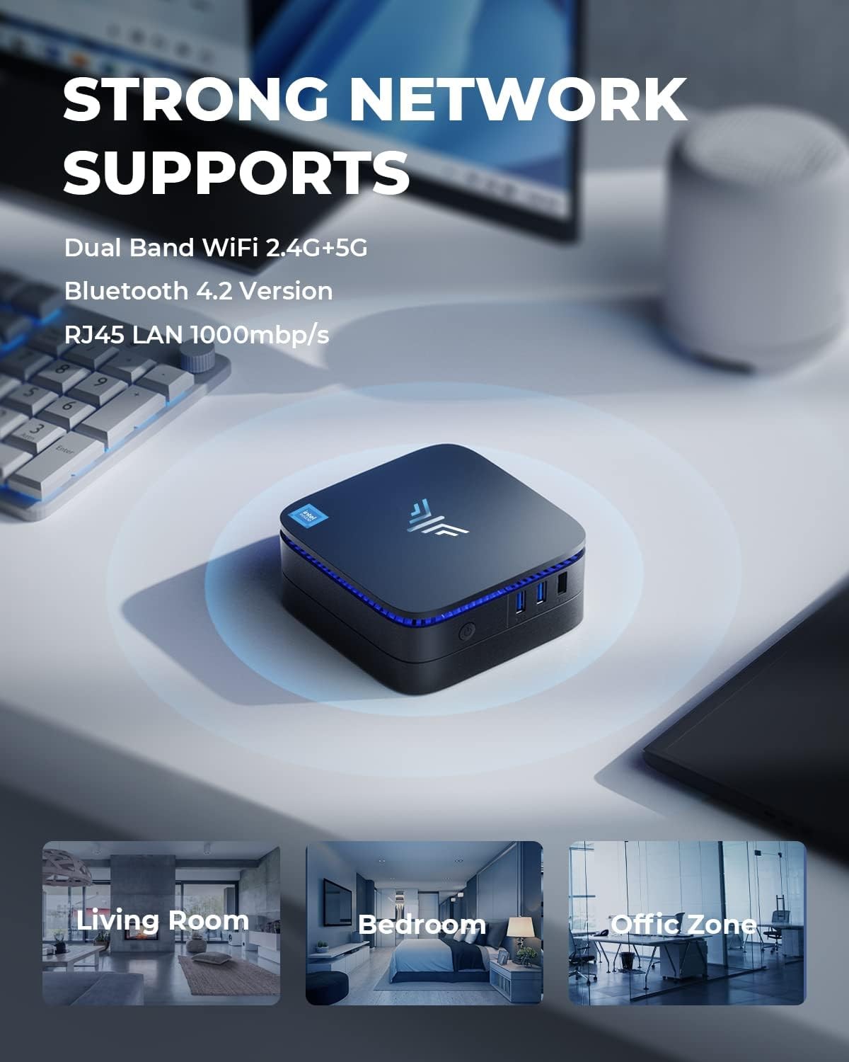 KAMRUI GK3 PLUS 4K Mini PC,Intel N97 (up to 3.6GHz) Micro PC,16GB DDR4 512GB SSD
