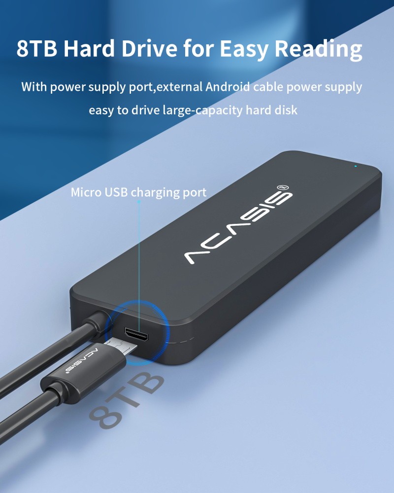 Acasis 4 Port USB 2.0 Hub Splitter Multi Adapter 5Gbps High Speed Desktop Laptop