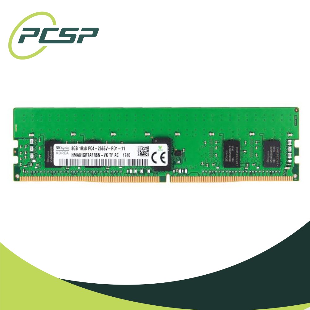 Hynix 8GB PC4-2666V-R 1Rx8 DDR4 ECC REG RDIMM Server Memory HMA81GR7AFR8N-VK