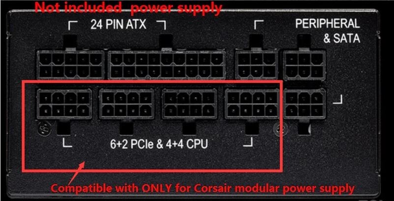 Mod Cables White 30CM/ 12″ Braided 12VHPWR For Corsair PSU Cable Kit 16pin – NEW