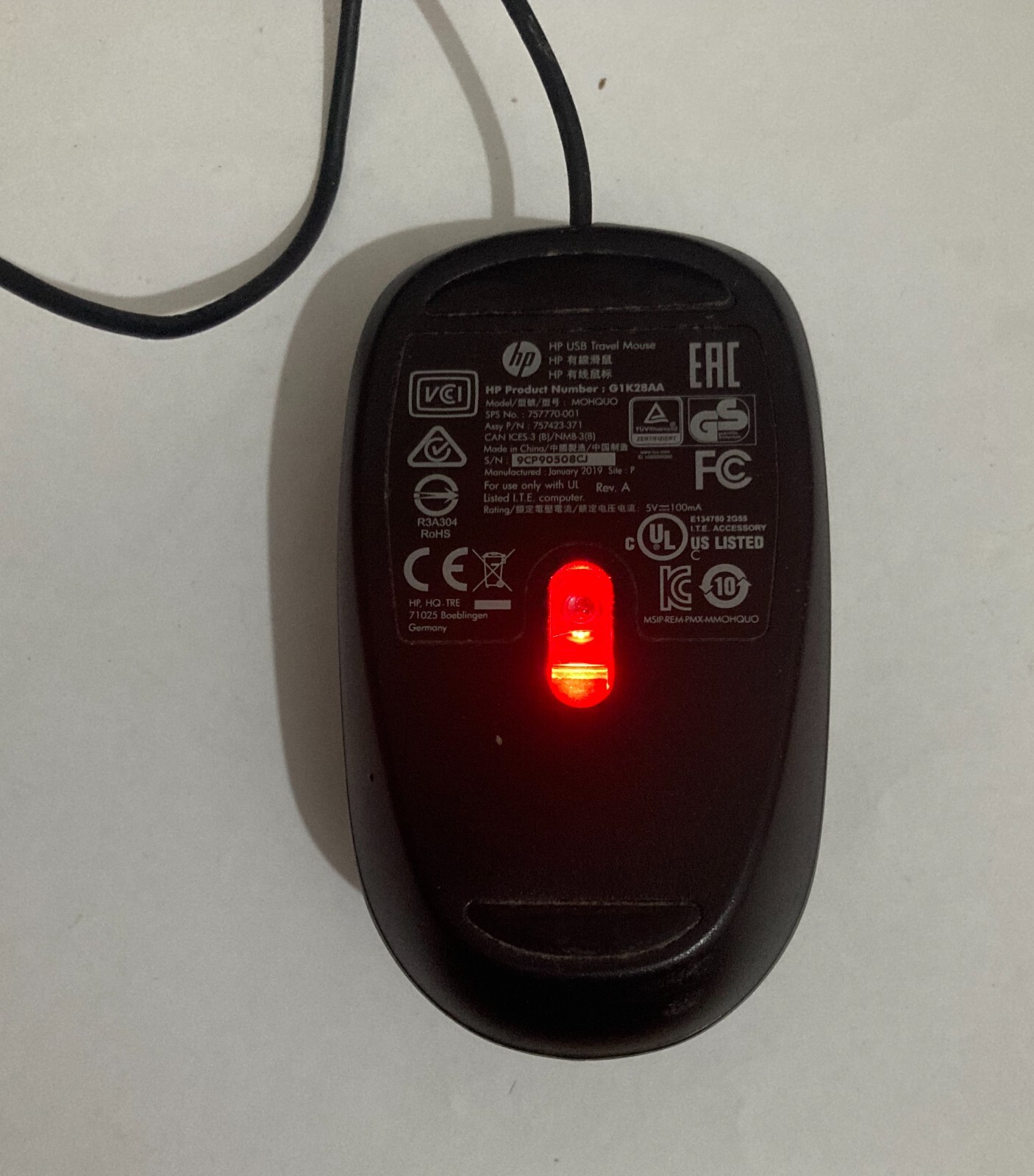 Hp USB Travel Mouse Model G1K28AA Windows 10 Windows 11 Mac Compatible