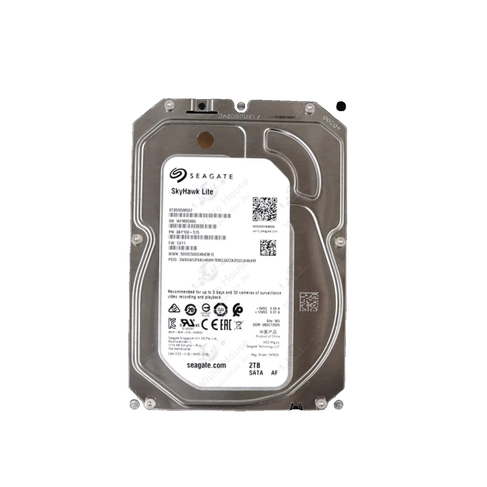 Seagate Skyhawk Lite 3.5″ 2tb SATA Hard Drive HDD 5400rpm ST2000VX007