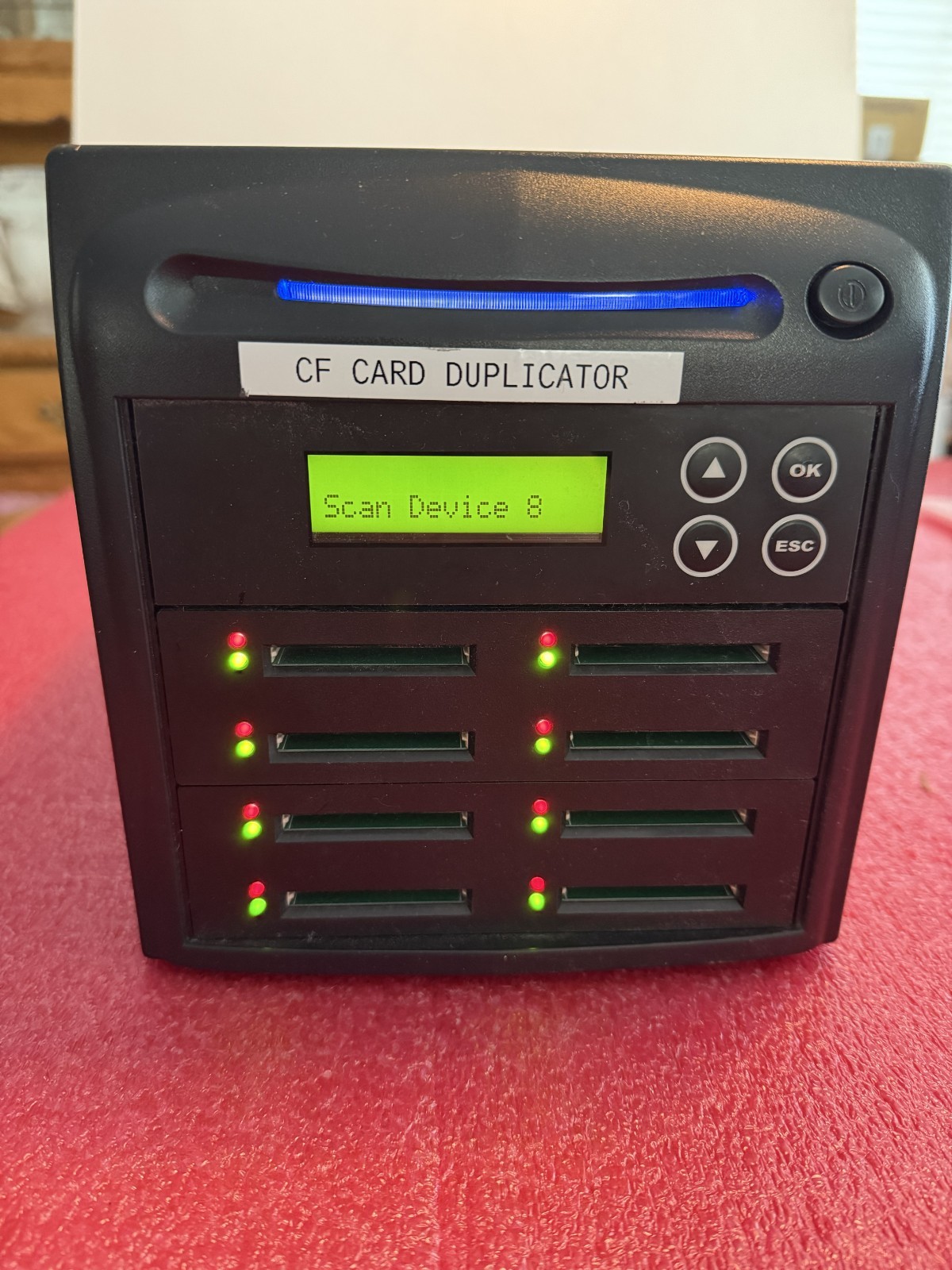 1:7 Compact Flash CF Card Duplicator – Standalone Copier & Eraser/Sanitizer.