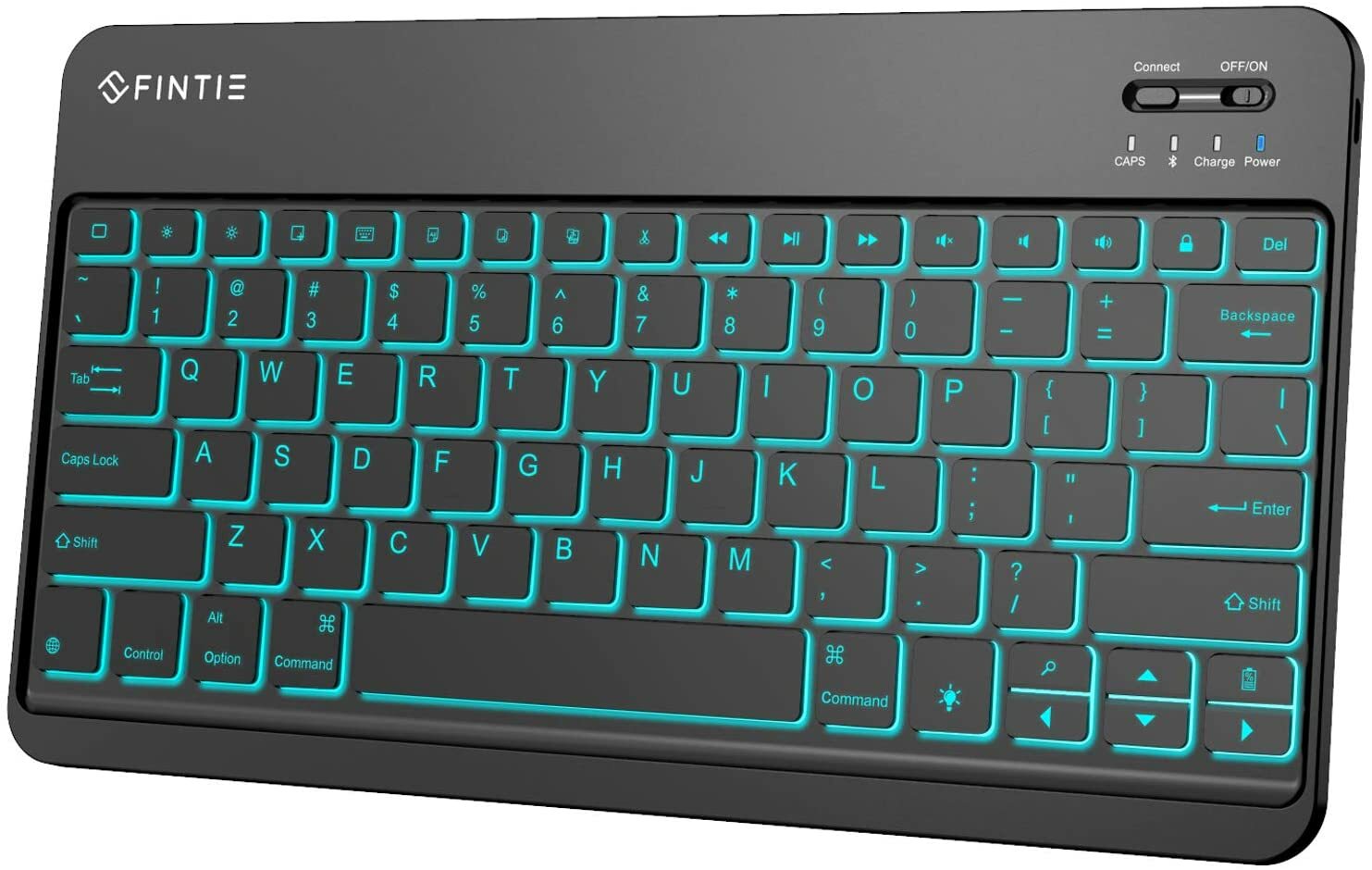 12 Inch Wireless Bluetooth Keyboard – [7 Color Backlit] Ultra-Slim Portable