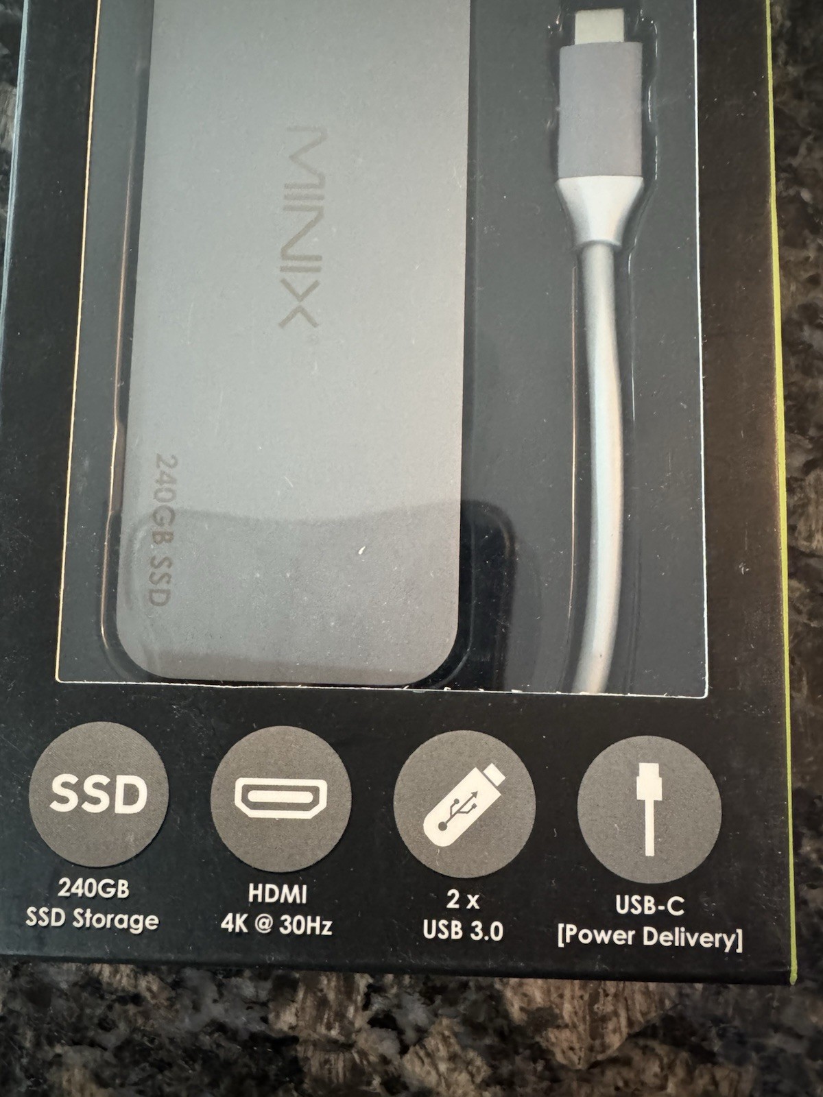 MINIX – USB-C Multiport SSD Storage Hub 240GB SSD Capacity USB-C Apple MacBook