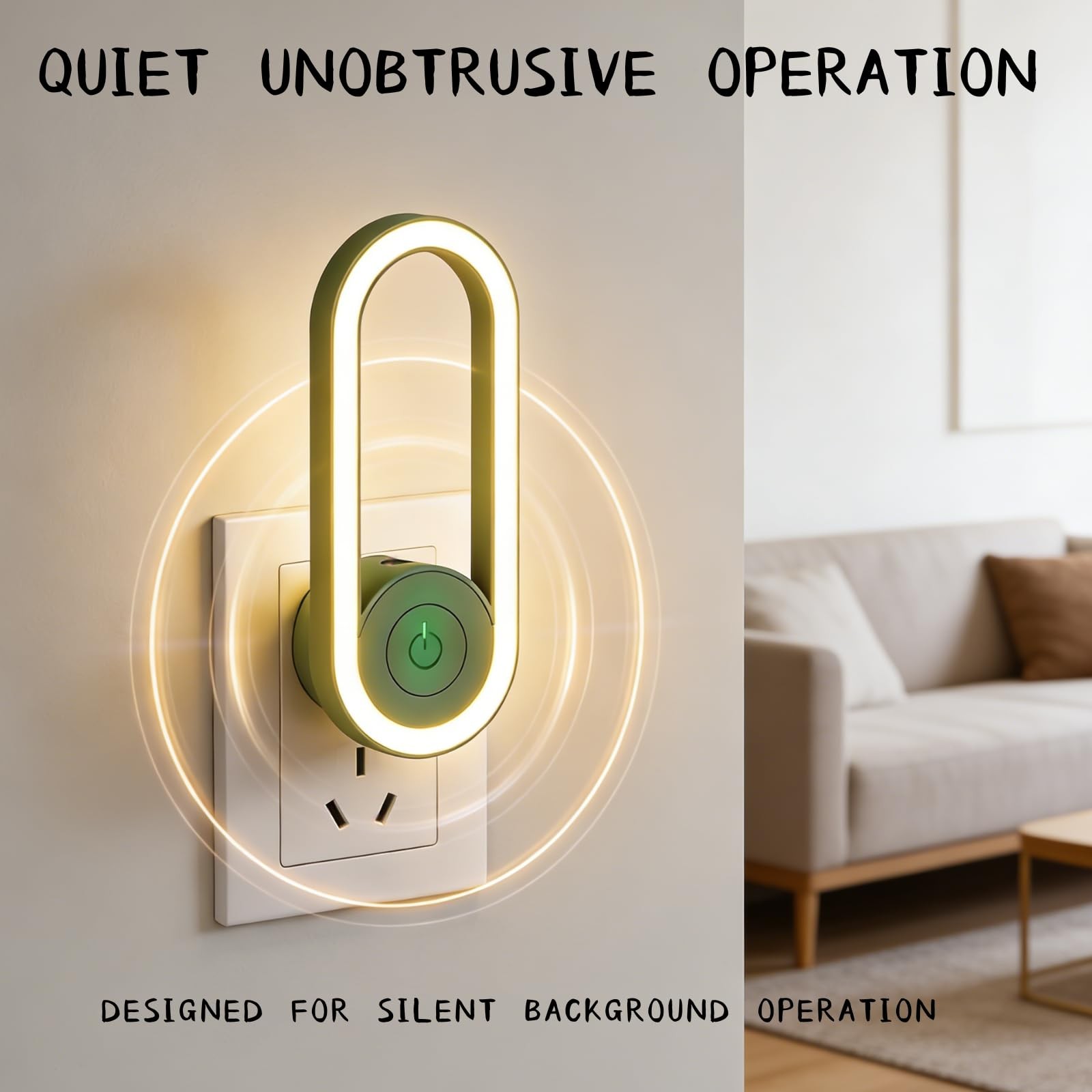 Pawshield Ultrasonic Plug-In Device Soft Indicator Light Quiet Home Environment