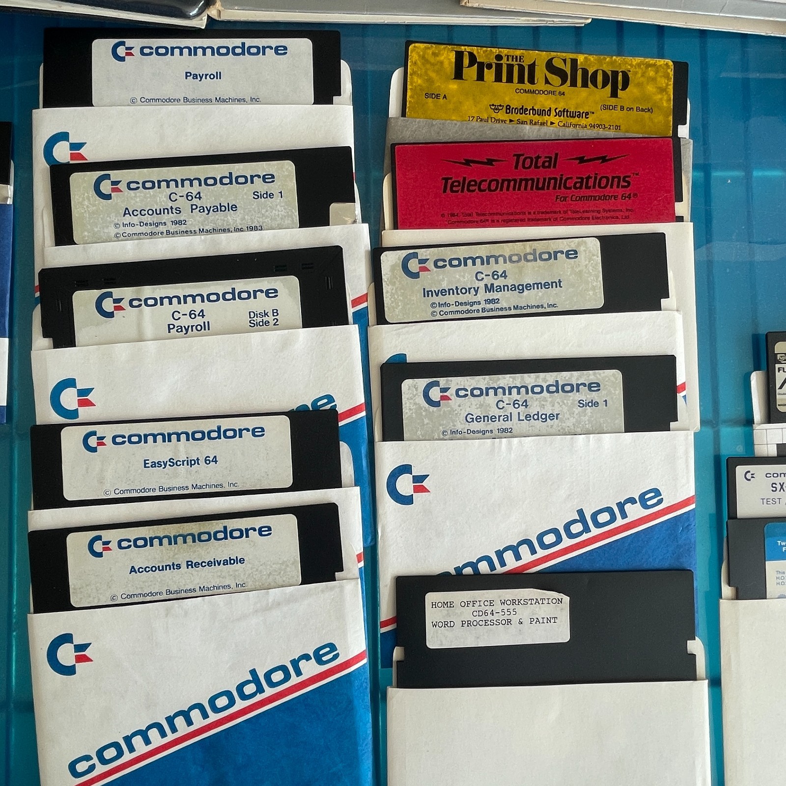 Commodore 64 Business Office Software LOT Floppy Disks Accounting Print FilePro